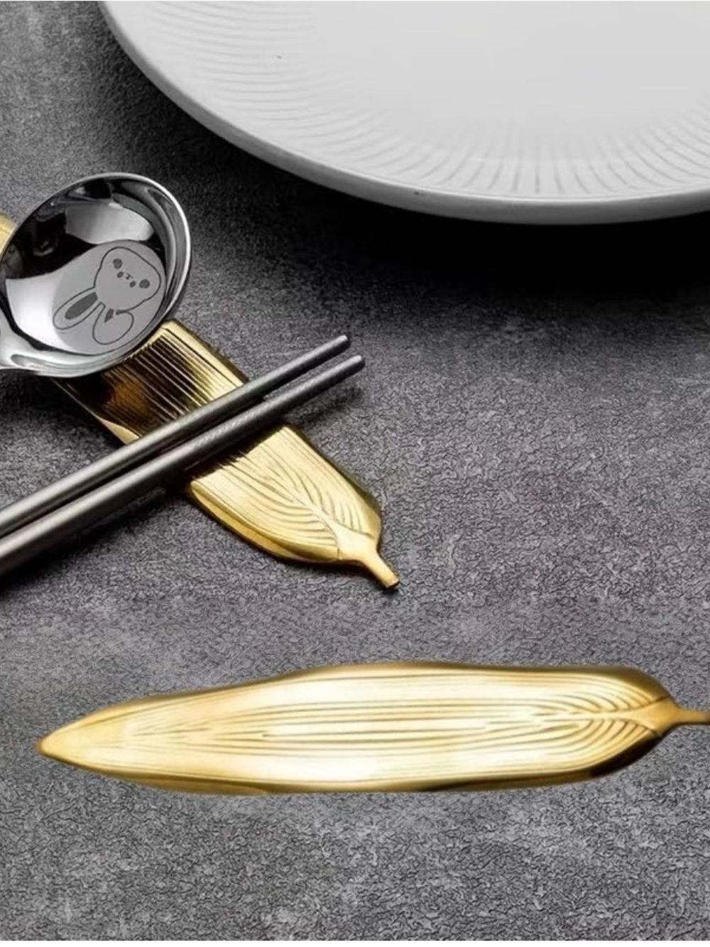 5/$25 Gold Chopsticks or Flatware Rest - Picture 2 of 4